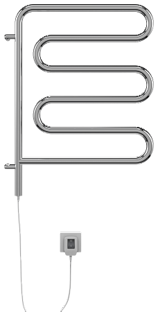 Электро 25 Ш-обр 450х570 поворотный Полотенцесушитель  TERMINUS Сыктывкар - фото 2