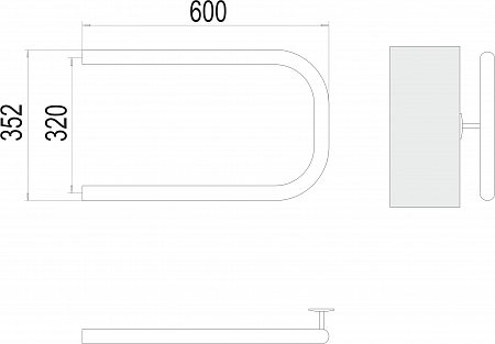 П-обр AISI 32х2 320х600 Полотенцесушитель  TERMINUS Сыктывкар - фото 3