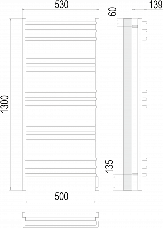 Соренто П15 500х1300 электро (sensor quick touch) Полотенцесушитель  TERMINUS Сыктывкар - фото 3