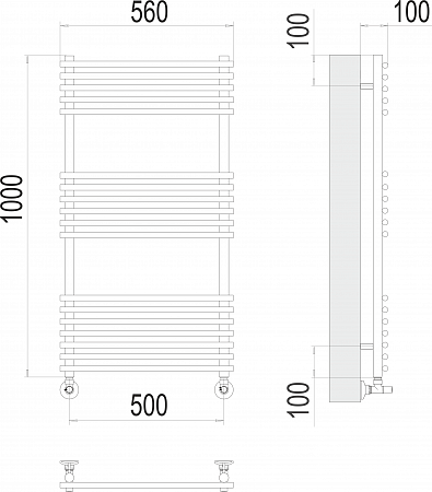 Ватра П18 500х1000 Полотенцесушитель  TERMINUS Сыктывкар - фото 3