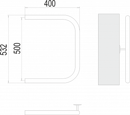 П-обр AISI 32х2 500х400 Полотенцесушитель  TERMINUS Сыктывкар - фото 3